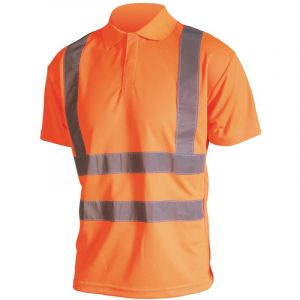 Cepovett Polo haute visibilité - Manches courtes - Orange fluo - 4XL