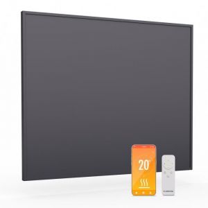 Klarstein Radiateur infrarouge Smart - Contrôle par app - 60 x 60 cm - 360 W - IP24 Gris