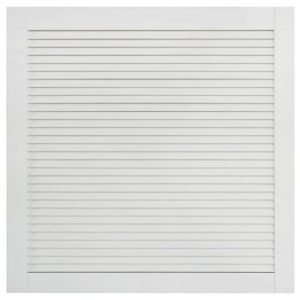 Bois de pin massif porte &agrave; persiennes porte d'armoire porte d'&eacute;tag&egrave;res rev&ecirc;tement pour placard penderie garde-robe paravent 39,5x39,4 cm blanc