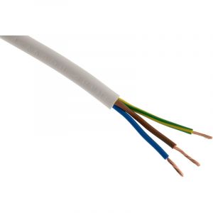 Image de Câble d'alimentation électrique HO5VV-F 3G1,5mm² Blanc - 200m