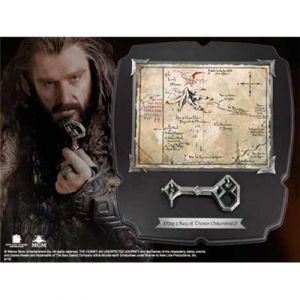 Image de The Noble Collection Réplique The Hobbit - Clé d'Erebor avec Carte des Nains- Réplique de 14cm en métal de la clé d'Erebor - Taille 38 X 3