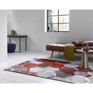 Esprit Tapis Home moderne g&eacute;om&eacute;trique Modernina Rouge 80x150