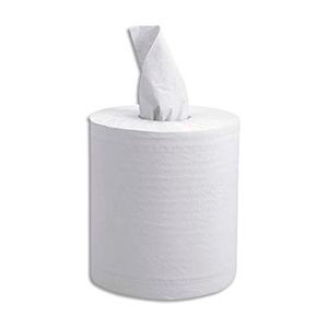 Image de Bobine d'essuyage blanche Maxi prédécoupée - 2 plis - 450 feuilles 30 x 19,5 cm - lot de 6