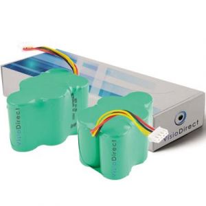 Visiodirect Lot de 2 batteries pour Ecovacs Deebot D77 aspirateur robot 3500mAh 6V