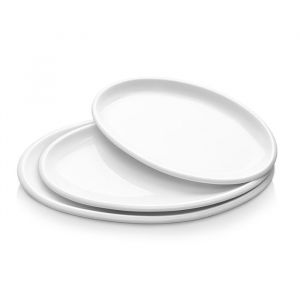 DOWAN Grands plats de service, plats de service ovales de 40,6 cm / 35,6 cm / 30,5 cm