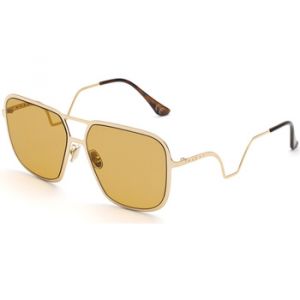 MARNI Unisex Ha Long Bay Yellow HZ2 Lunettes de soleil Métal Or Jaune Carré Normale