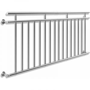 BC-Elec HBR9225-KD Garde-corps de porte fenêtre 225x90cm balustrade main courante rambarde acier inoxydable