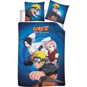 Arlis Parure Housse de Couette Naruto Shippuden - 1 Housse de Couette + 1 taie d'oreiller - 100% Coton