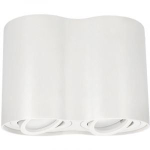 SKAND 2 2xGU10 IP20 spot de plafond rond blanc double EDO777105 Edo Solutions