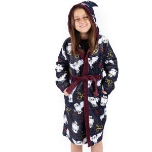Harry Potter Robe de chambre pour enfants Robe rouge ou bleue Pajama Robe 14-15 ans