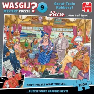 Jumbo Wasgij Retro Mystery 9 - Le super cambriolage du train ! (1000 pi&egrave;ces)