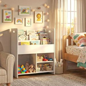 Weber Industries Biblioth&egrave;que enfant ROBIN / Blanc/ 62.5x29.5x75.5