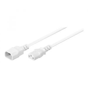 Goobay Câble d'alimentation IEC 60320 C13 pour IEC 60320 C14 CA 250 V 10 A 50 cm blanc