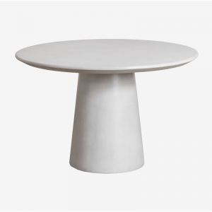 Table de jardin ronde en ciment (Ø120 cm) Zillad SKLUM Gris sable 76 cm