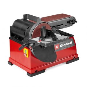 Einhell Ponceuse stationnaire &agrave; bande et &agrave; disque TE-US 400 (400 W, plateau de pon&ccedil;age &Oslash; 150 mm, bande abrasive 100 x 914 mm, vitesse max. de la bande 348 m/min, accessoires inclus)