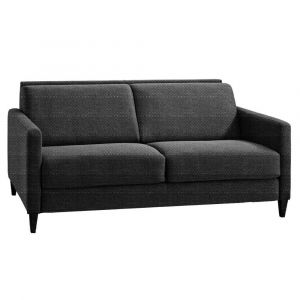 Image de Italian Spirit Canapé convertible ouverture RAPIDO OSLO tweed graphite couchage 140*197*14cm Sommier lattes RENATONISI