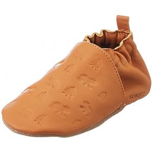 Robeez Chaussons Cuir tannage végétal Bear's Walk Beige