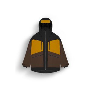 Picture Veste à capuche Naikoon noir mat orange marron - L