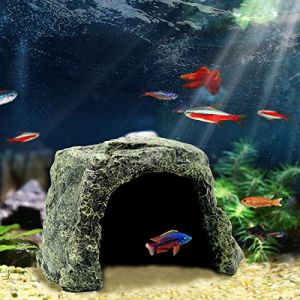Besimple Cave décorative pour Poissons d'aquarium, Reptiles, cachettes en Pierre, cachette pour Aquarium, Accessoires d'aquarium pour Poissons Combattants