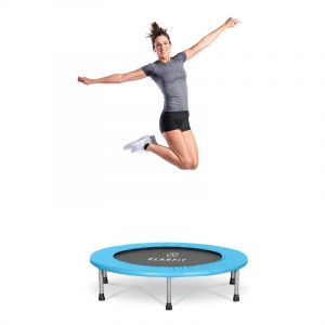 Image de Klarfit Rocketbaby Trampoline Ø 96 cm charge 100 kg revêtement pulvérisé bleu