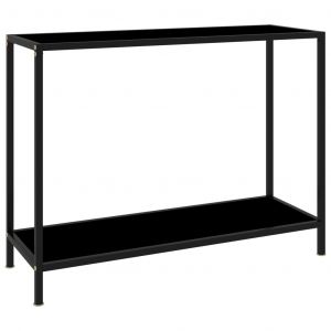 VidaXL Table console Noir 100x35x75 cm Verre trempé