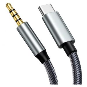 DLH Energy C&acirc;ble audio - 24 pin USB-C m&acirc;le pour mini-phone stereo 3.5 mm m&acirc;le - 1 m - noir