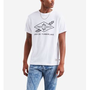 Levi's T-shirt imprim&eacute; lettrage Collection &laquo; Fresh Leaves&raquo; L Justin Timberlake Blanc L