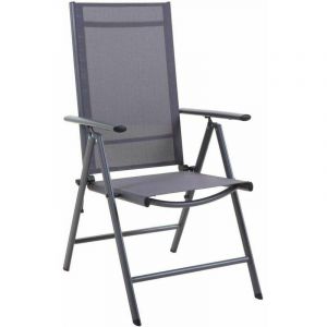 Image de Proloisirs Fauteuils de jardin multipositions en aluminium Avila (Lot de 2) - Gris