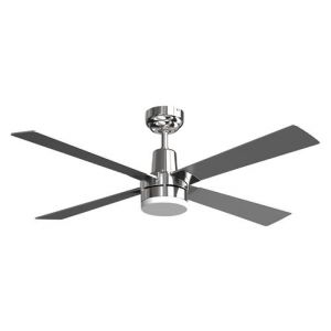 Kl Fan Ventilateur de plafond DC 122cm pales en &eacute;rable avec LED et wifi Argent