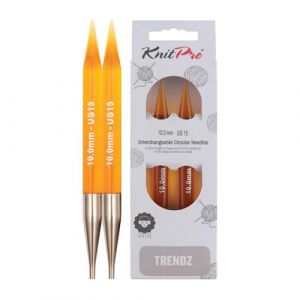 Knitpro KP51262 Aiguilles Interchangeables Circulaires Normales Bois Multicolore 10 mm
