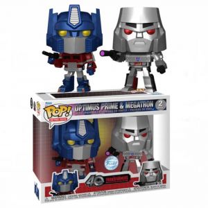 Funko Pop! Retro Toys: Transformers - Optimus Prime/Megatron 2 Pack - Métallique - Transformers Classic - Figurine en Vinyle à Collectionner - Idée de Cadeau - Produits Officiels - TV Fans