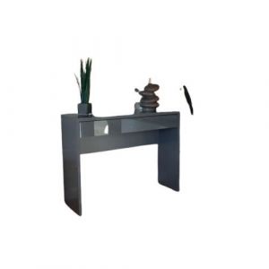Arena Meublorama - Console lovy – Bois avec Pieds en Métal Noir