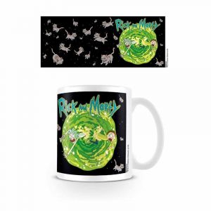 Rick and Morty Tasse Floating Cat Dimension blanc