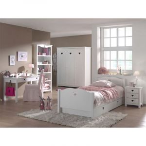 Chambre Compl&egrave;te Enfant 6P "Amori" Blanc Prix