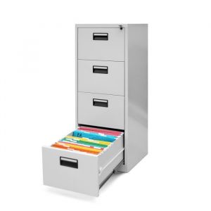 Classeur métallique SARA V4, 460 x 1320 x 620 mm, gris - grau
