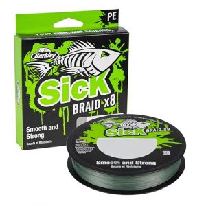 Berkley Malade Sick Braid Unisexe, Vert Mousse, 0.23mm | 23.6kg | 52lb