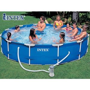 Image de Intex 56996FR - Piscine hors sol tubulaire ronde Metal Frame Ø 366 x 76 cm