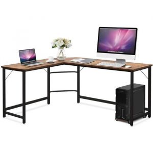 Bureau dAngle Ordinateur en Forme Capacité de Charge 100KG Bureau Informatique avec Support CPU Mobil