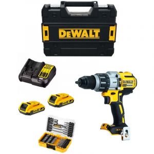 Dewalt Perceuse à Percussion DCD996D2T (2 x 2,0 Ah DCB107 TSTAK II) Jeu de 40 embouts de vissage