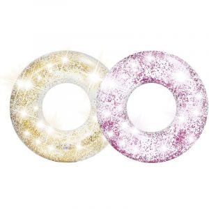 Intex 2 Bouées gonflables Glitter - Diam. 119 cm - Rose et doré