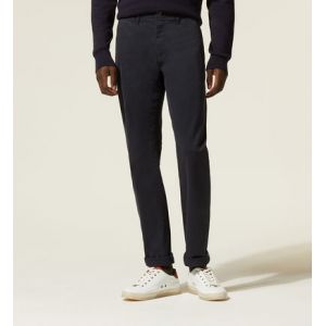 Galeries Lafayette Pantalon chino Kutslim ajusté coton bio stretch Bleu - Couleur Bleu - Taille XXL