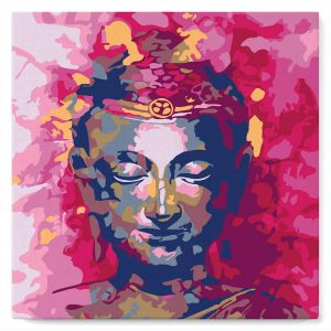 Mini peinture au numéro : Bouddha précieux - toile tendue sur chassis