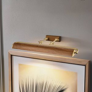 Elstead Applique murale Winchfield, largeur 70 cm, couleur bois/laiton