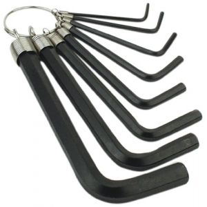 Br&uuml;der Mannesmann Lot de cl&eacute;s m&acirc;les 6 pans int&eacute;rieurs M180-10CV 8 pi&egrave;ces