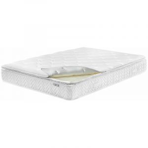 Beliani Matelas double à ressorts ensachés équilibré avec housse amovible 180 x 200 cm LUXUS