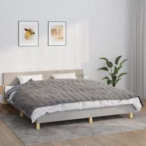 VidaXL Couverture lestée Gris 155x220 cm 7 kg Tissu Grey