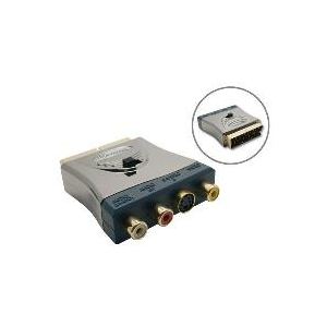 Metronic 420111 - Péritel mâle / 3 RCA fem.   S vidéo fem. commutation In/Out