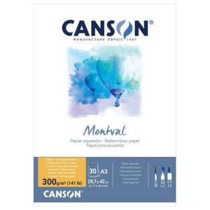 Canson Bloc de papier aquarelle 'Montval', A3, 30 feuilles