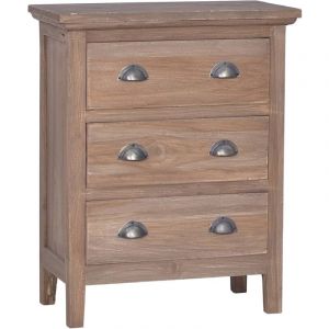 Image de VidaXL Buffet avec 3 tiroirs 60x30x75 cm Bois de teck massif