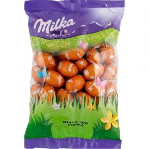 Image de Milka Petits &OElig;ufs Chocolat Blanc Pralin&eacute; Le Sachet De 350g